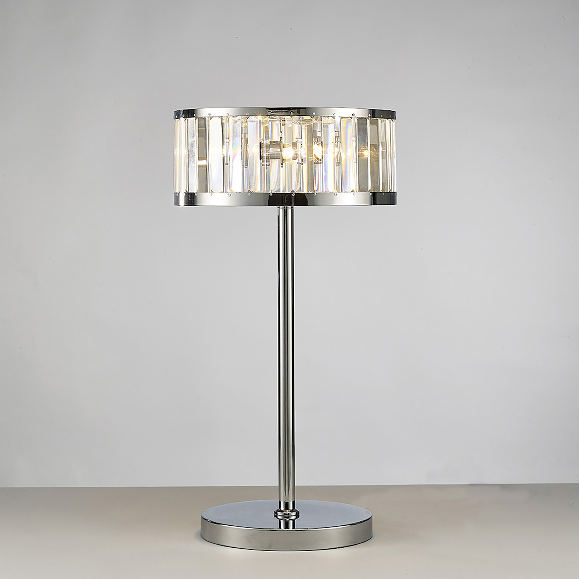 IL30176  Torre Crystal 49.5cm 3 Light Table Lamp